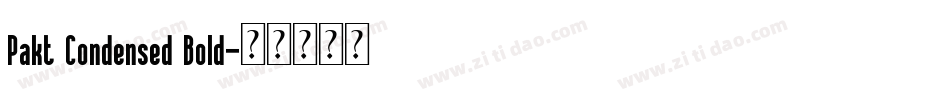 Pakt Condensed Bold字体转换